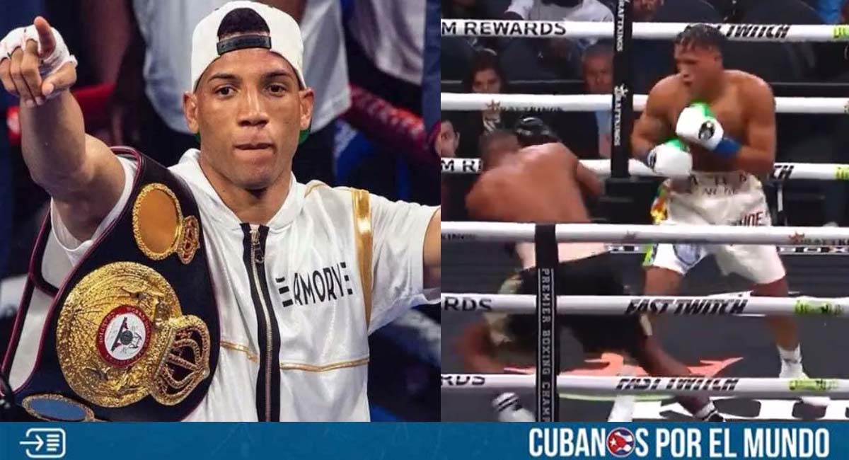 Así de espectacular fue el KO del boxeador cubano David Morrell al brasileño Yamaguchi