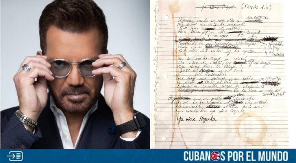 Willy Chirino desempolva el manuscrito de una de sus canciones, himno del exilio cubano (+VIDEO)