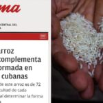 Así engaña el Granma al pueblo, afirmando que venta de arroz adicional "complementa" la cuota normada