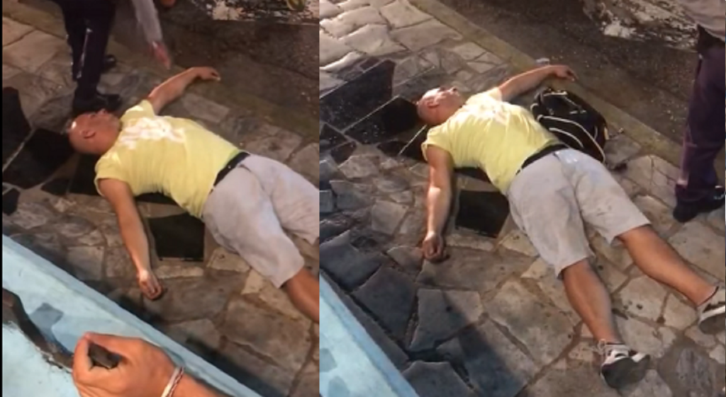 Golpiza a maleante en La Habana lo deja inconsciente y tirado en el suelo