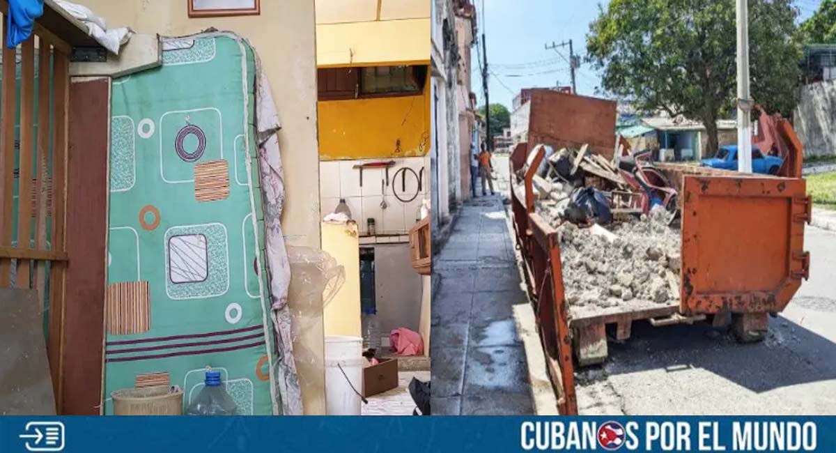 Torrenciales lluvias provocan derrumbe parcial en varias viviendas de La Habana