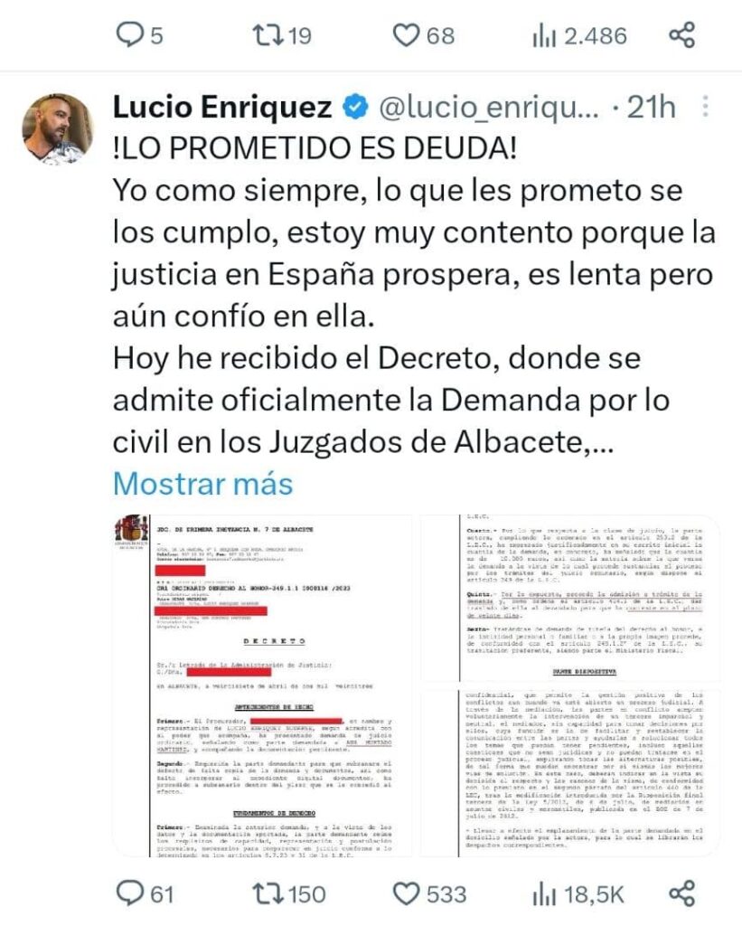 Médico cubano residente en España demanda a Ana Hurtado también por lo Civil