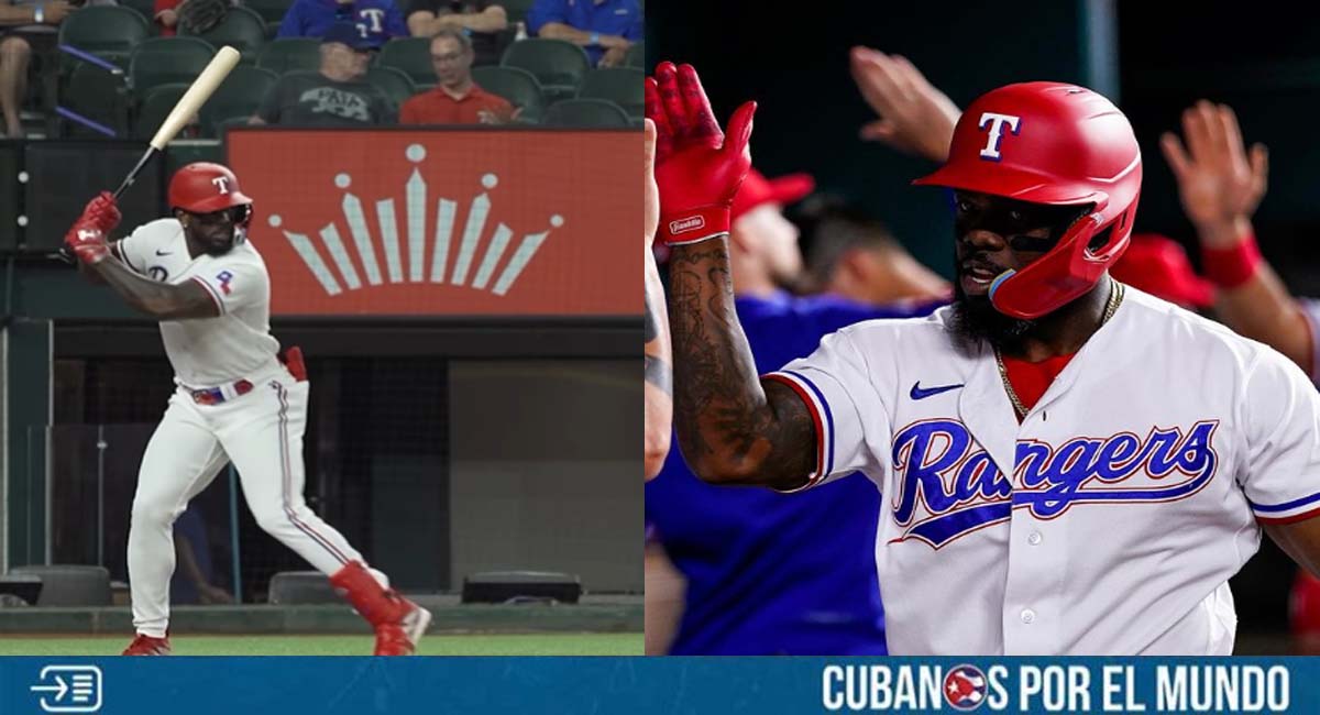 Adolis García volvió a dar una demostración de poder en las Grandes Ligas