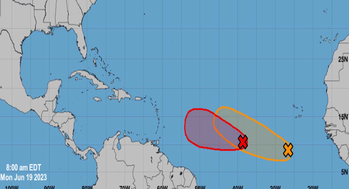 Depresión tropical con posible desarrollo avanza hacia el Mar Caribe