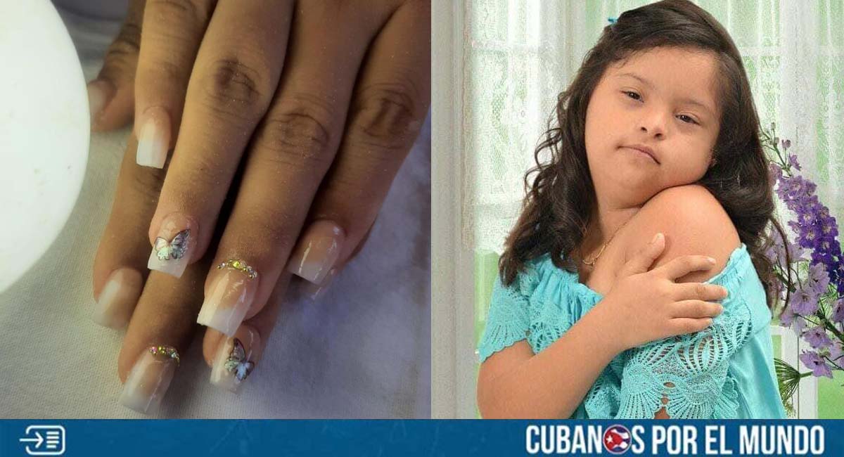 ¡Gran gesto! Cubana le regala set de uñas a una niña en su cumpleaños