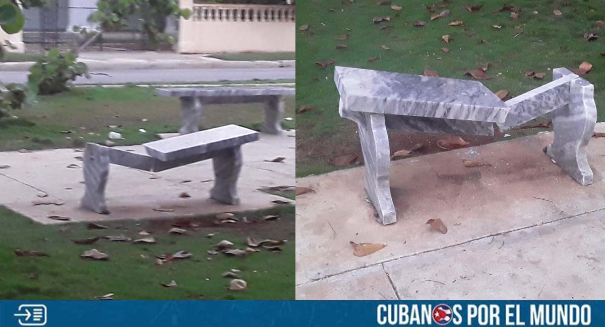 Vandalizan bancos de la Calle G, en el Vedado