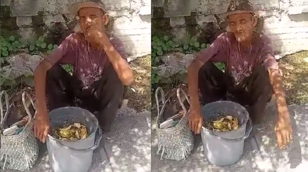 Anciano cubano sobrevive en Santiago de Cuba comiendo plátanos