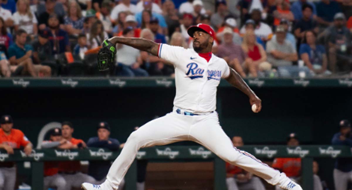 El "Misil" está de vuelta: Aroldis Chapman consiguió su primera victoria con los Rangers