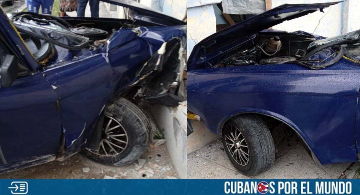 La Habana: Carro choca contra una casa tras perder el control