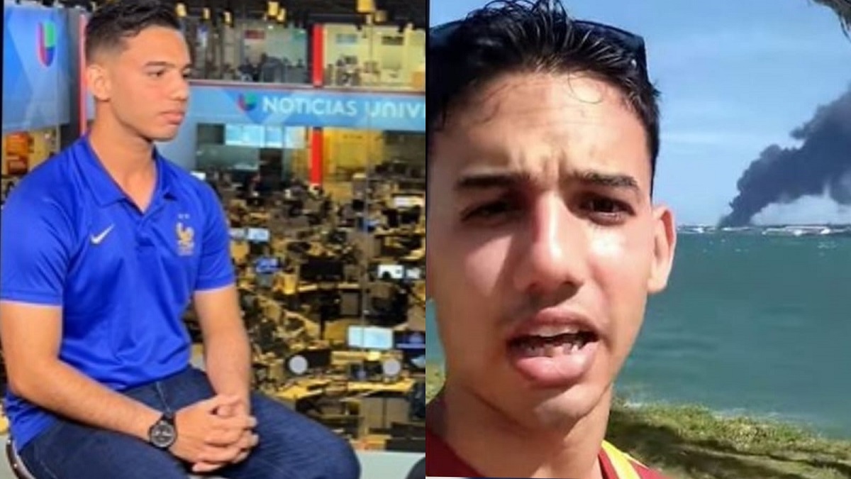 Joven cubano que reportó incendio en la Base de Supertanqueros de Matanzas llegó exiliado a Miami (+VIDEO)