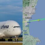 Piloto de Lufthansa fue obligado a desviar su vuelo y en forma de protesta, dibujó un pene en el cielo