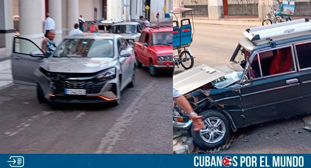 Una cubana resultó herida tras registrarse un accidente en La Habana en el que estuvo involucrado un auto de turismo y un lada.