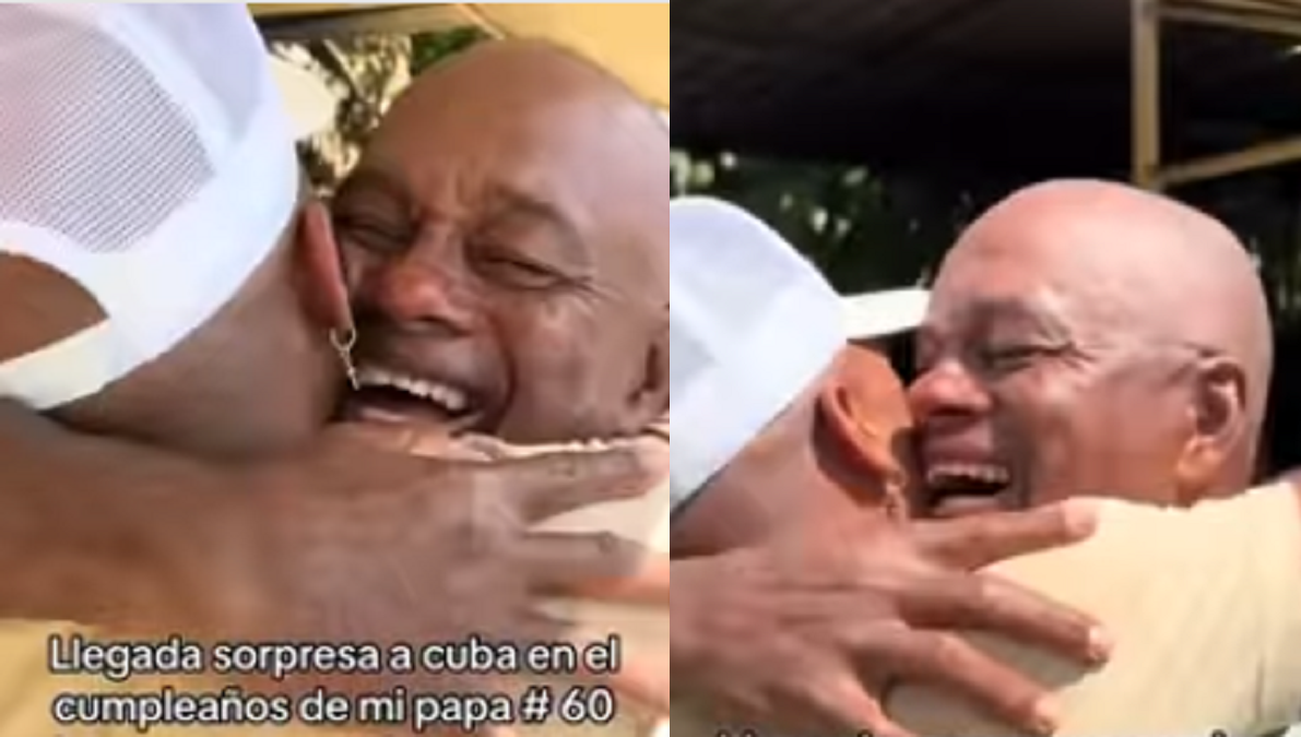 Cubano sorprende a su padre en la isla en su 60 cumpleaños