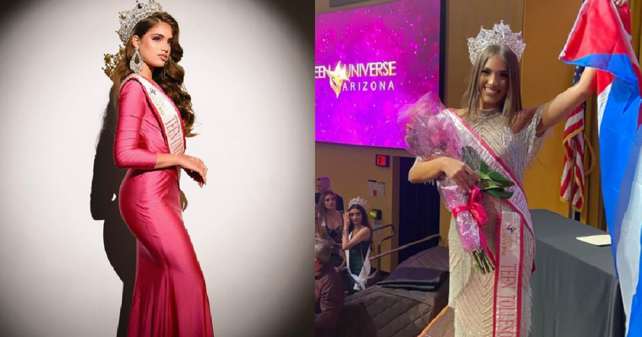 La joven cubana Amys Napoles, quien reside en Estados Unidos desde el año 2021 con tan solo 16 años de edad, fue coronada reina del Miss Teen Universe Arizona.