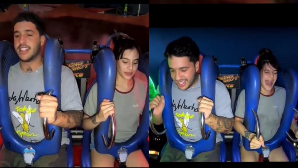 Se viraliza reacción de pareja cubana en un "Sling Shot" en EEUU (+VIDEO)