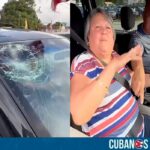 Personas que participaron en la caravana convocada por el influencer cubano Alex Otaola por la candidatura a la alcaldía del condado de Miami-Dade fueron atacados aparentemente por llevar una pancarta en apoyo al presidente Donald Trump.