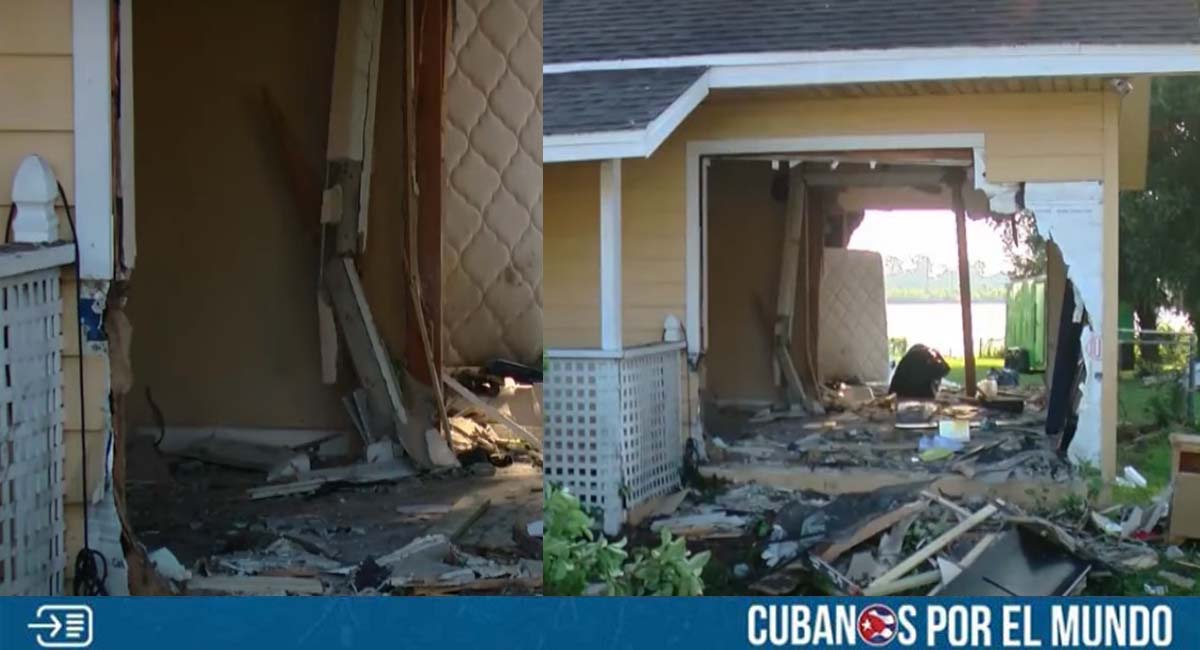 Florida: Vehículo impacta contra una vivienda tras ir a alta velocidad