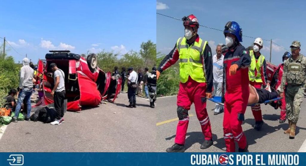 Más de 20 migrantes cubanos heridos en accidente de tránsito en México