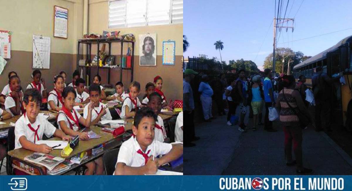 Mala calidad del transporte en La Habana complica estudios de los niños