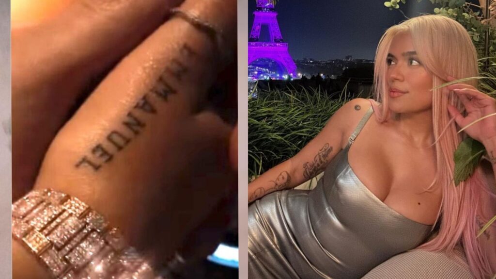 Karol G se borra el nombre de Anuel y en su lugar, se tatúa un cuchillo (+Foto)