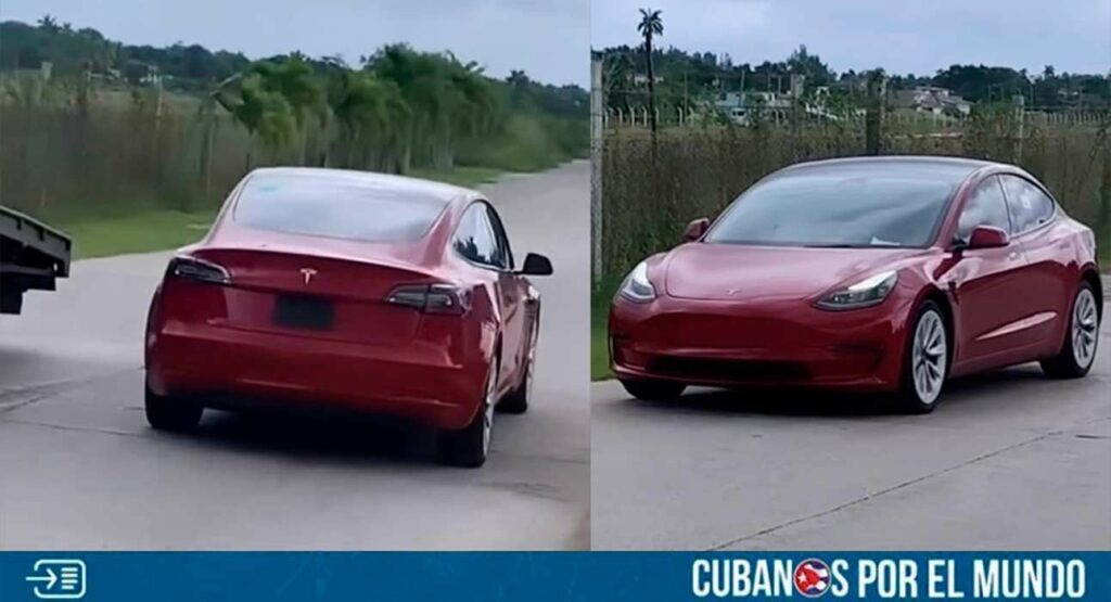 Un auto marca Tesla sin chapa fue captado en las calles de la isla generando un arduo debate entre los cubanos que se preguntan ¿Dónde está el bloqueo? Que tanto vocifera la dictadura castrista, ya que no se impide la entrada a la isla de este tipo de vehículos importados.