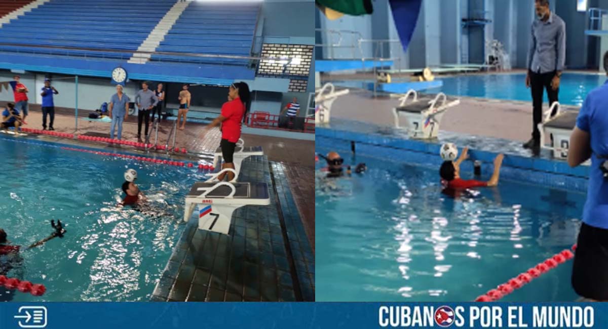 Cubano establece Récord Guinness al nadar 600 metros con un balón en la cabeza
