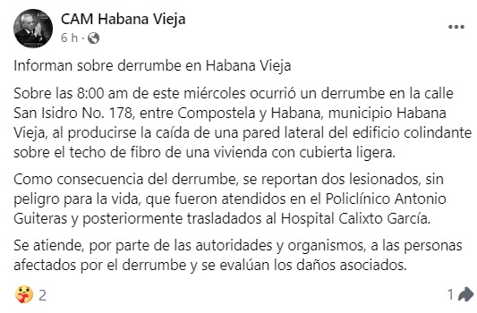 derrumbe en la Habana Vieja