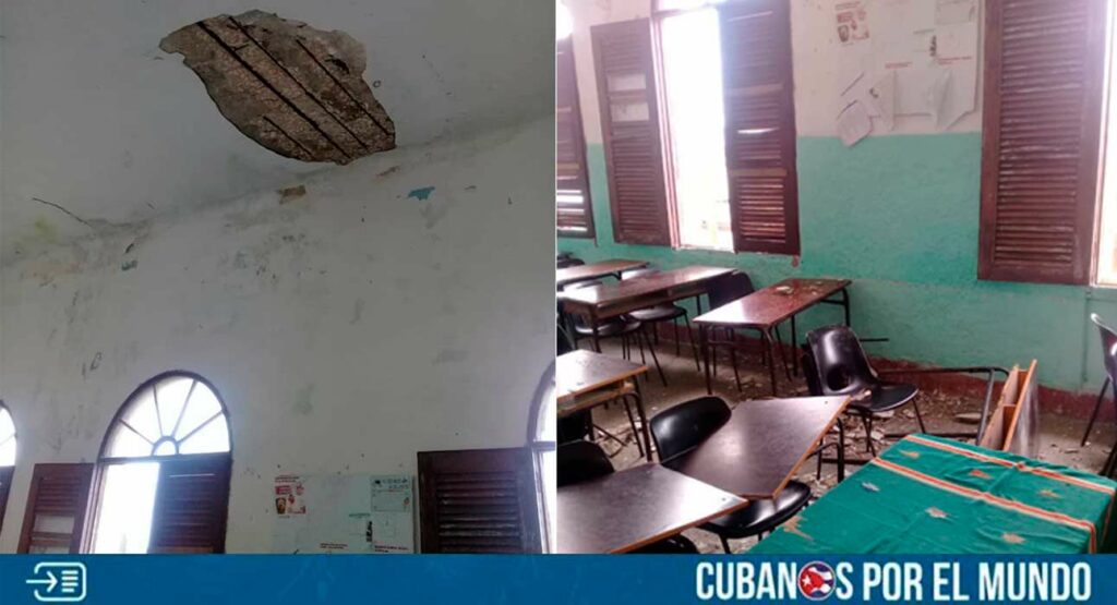 Un derrumbe parcial registrado en una escuela de Villa Clara habría dejado a un estudiante herido, según reportes en las redes sociales.