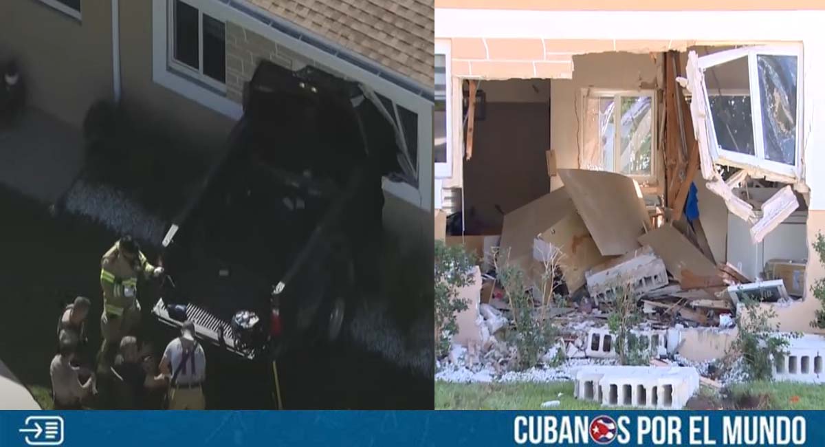 Miami-Dade: Hombre estrella su auto contra una casa tras una complicación de salud