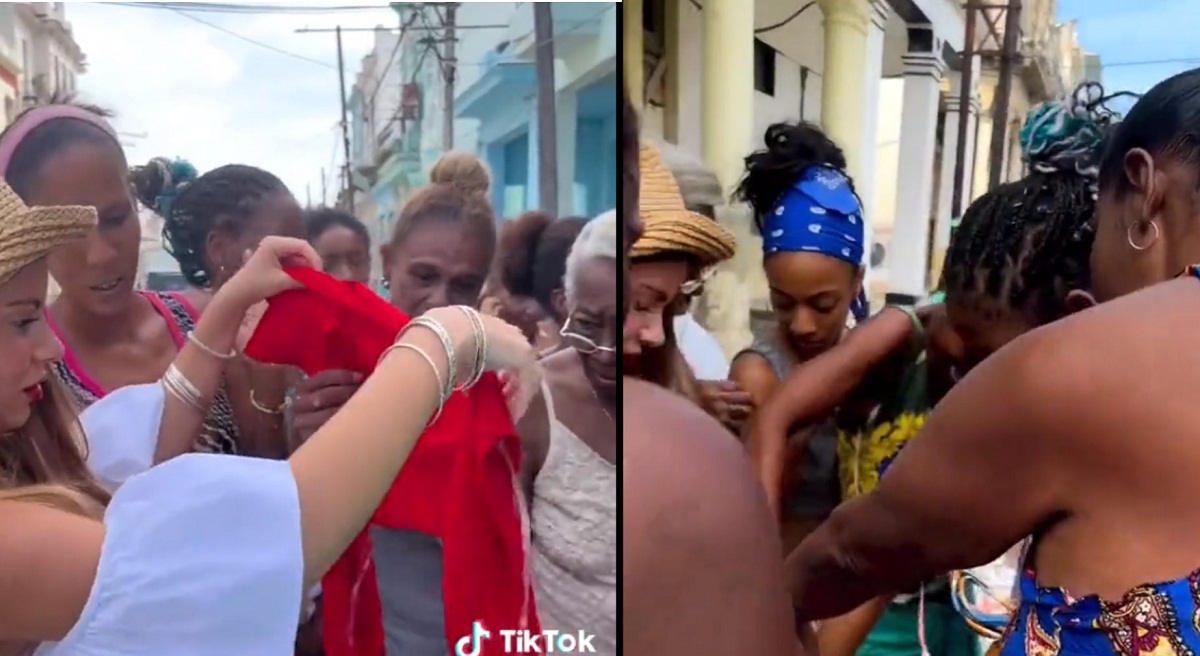 Turista española regala su ropa a cubanas en un barrio de La Habana (+VIDEO)