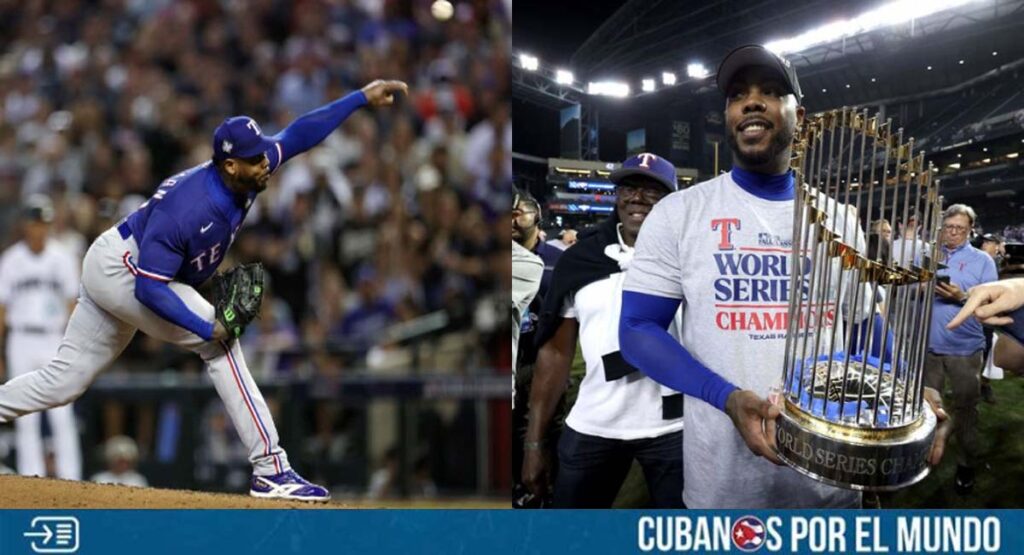 Aroldis Chapman hizo historia en la Serie Mundial