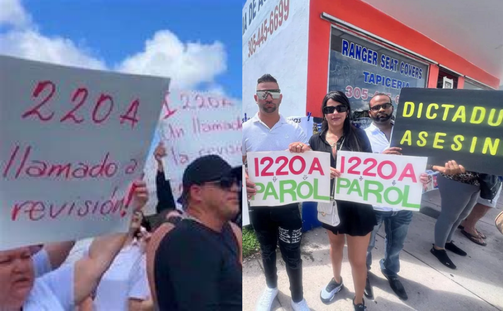 Los cubanos con I-220A se preparan para otra protesta en Miami