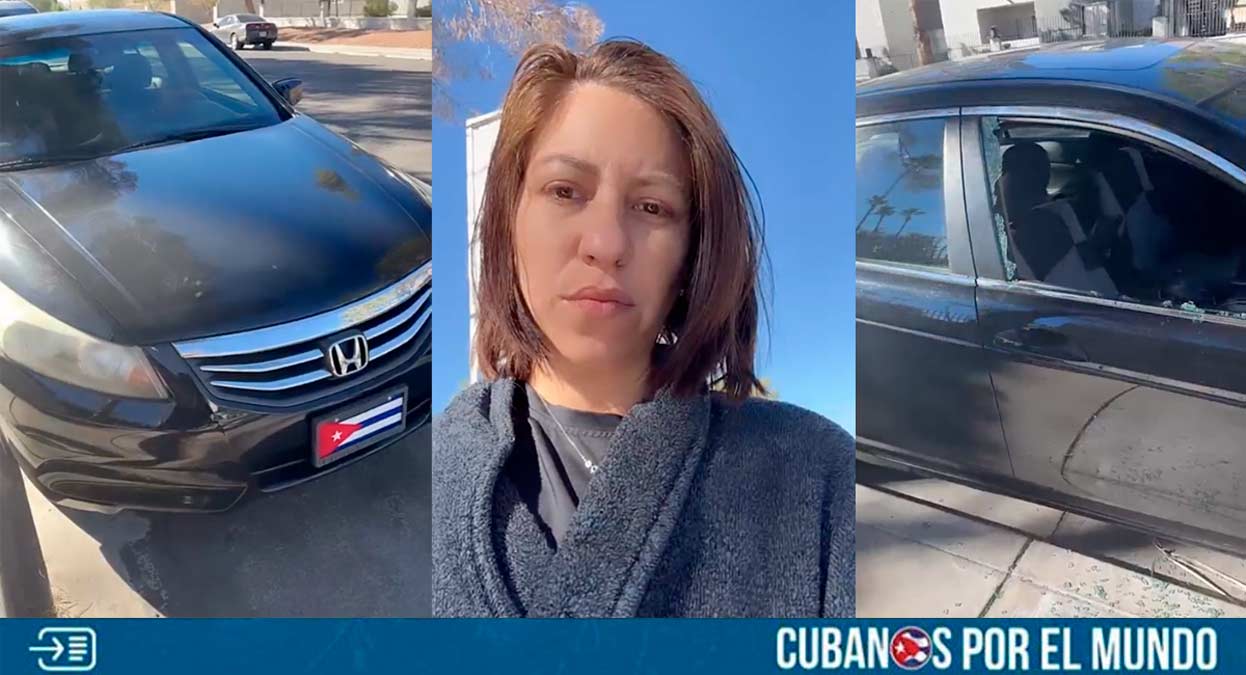 La activista cubana Thais Mailén Franco denunció que su auto fue vandalizado este martes en Las Vegas, Estados Unidos, ciudad en la que reside actualmente después de que tuvo que huir de la isla comunista por ser perseguida por el castrismo.