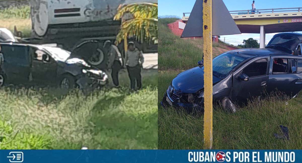 Vehículo acaba destruido tras accidente en Mayabeque