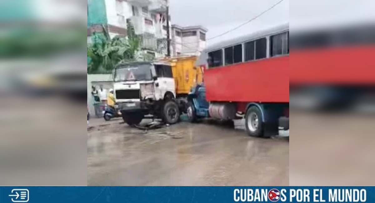 Reportan accidente entre dos camiones en La Habana