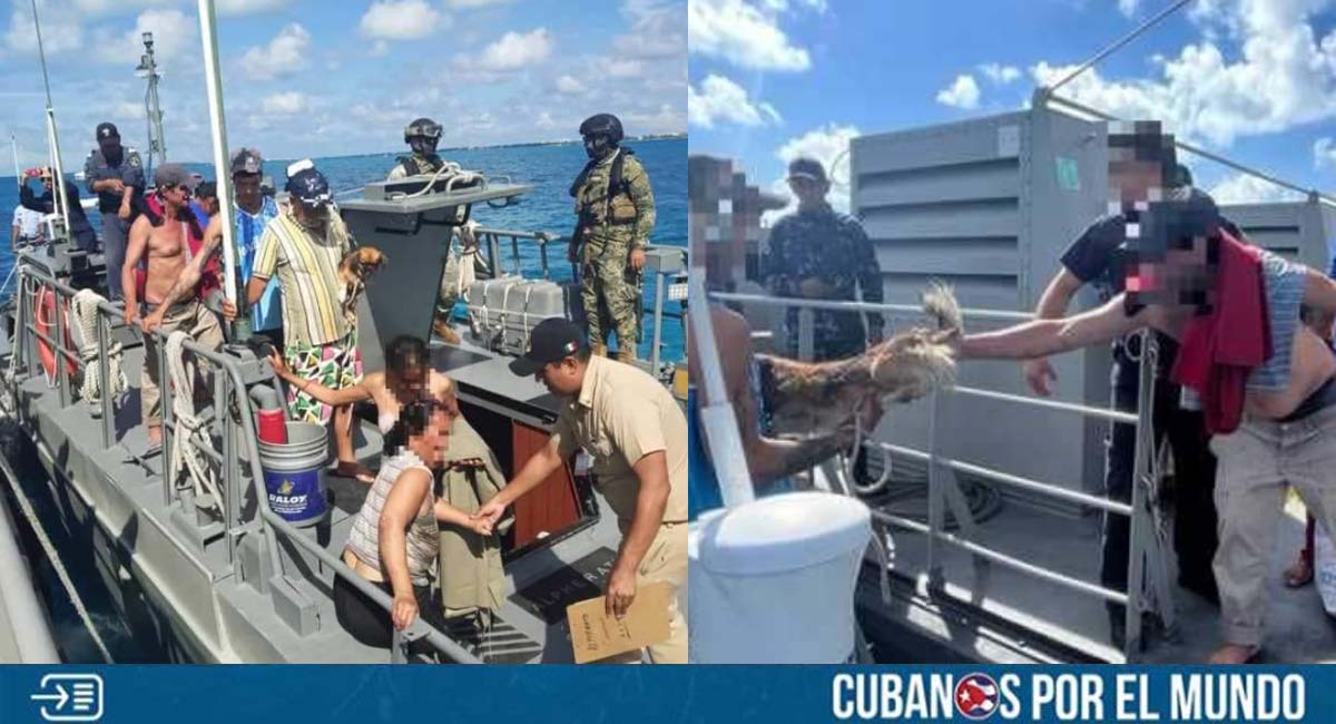 Balseros cubanos y su perro fueron interceptados en México