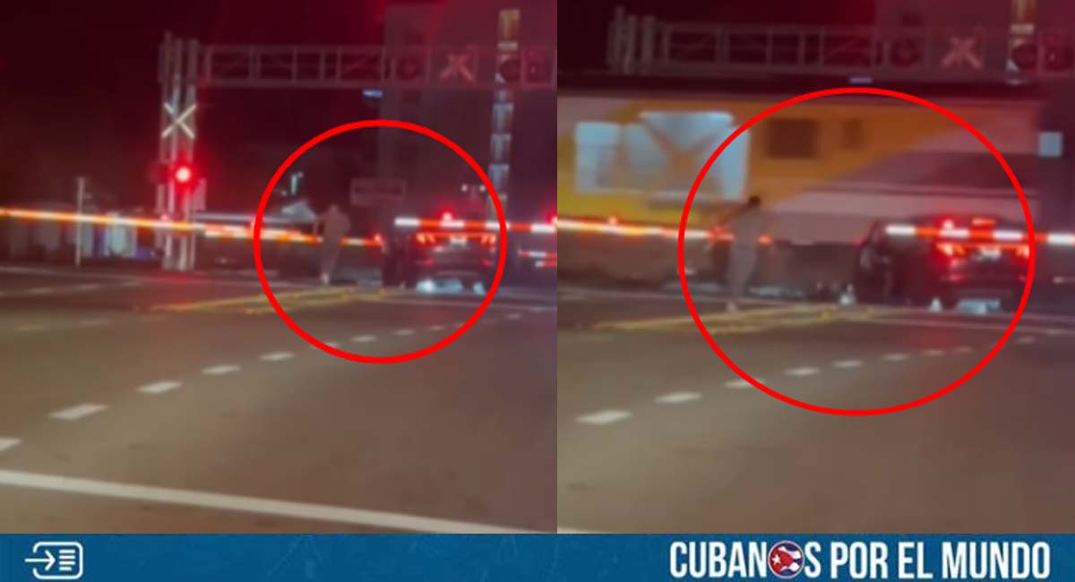 ¡Por los pelos! Joven se salva en el último segundo de ser atropellado por un tren en Miami