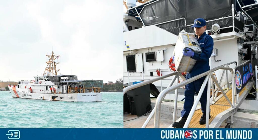 Más de 2,450 libras de cocaína, valoradas en unos 32.2 millones de dólares en el mercado negro, fueron confiscadas por la Guardia Costera de Estados Unidos en el Caribe y trasladadas a Miami.