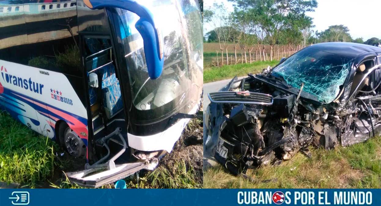 Un accidente entre un ómnibus de Transtur y un vehículo de turismo dejó al menos siete heridos en el municipio de Sibanicú, en la provincia de Camagüey, este miércoles por la tarde.