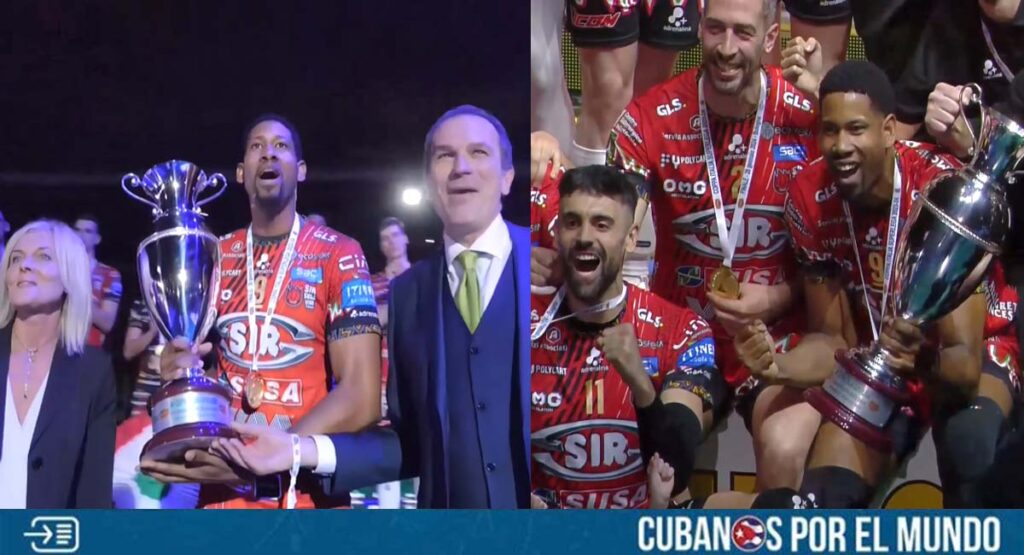 Voleibolistas cubanos se coronan en la Coppa Italia con el Perugia