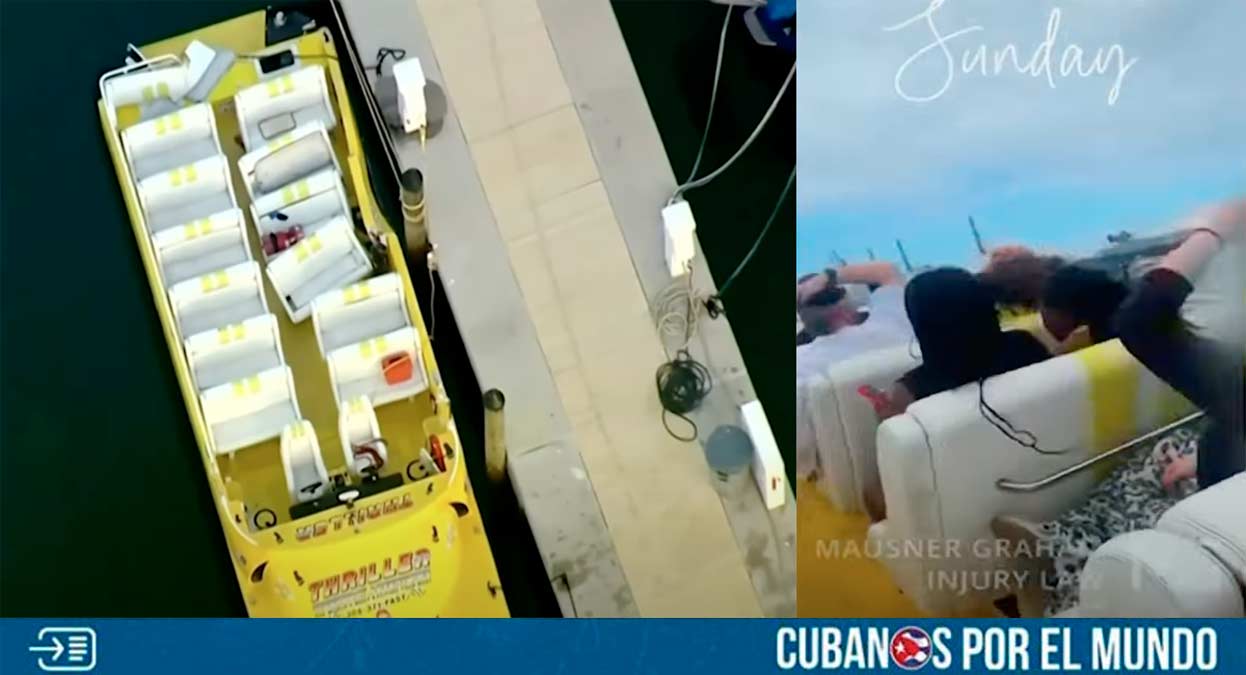 El impacto de dos embarcaciones de alquiler cerca del puerto de Miami quedó registrado en un vídeo que se difundió el lunes por la noche por una firma de abogados de esa ciudad que representa a varias de las personas lesionadas en el choque, que ocurrió a principios de febrero y dejó 13 heridos.