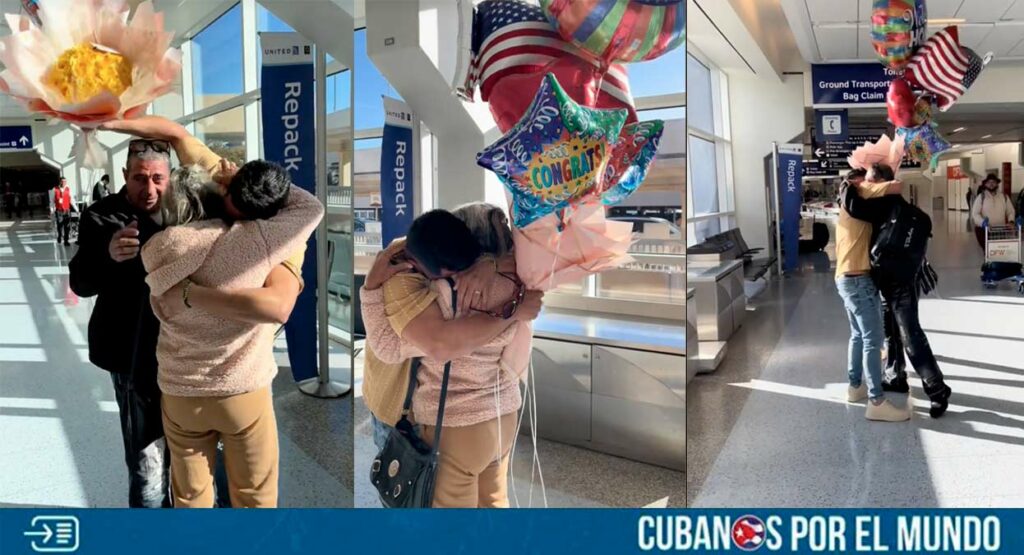 En un emotivo video que se ha vuelto viral, un joven cubano documentó el tan esperado reencuentro con sus padres en un aeropuerto estadounidense, tras cinco años de separación.