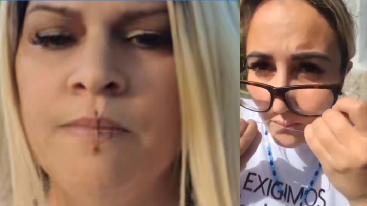 Activistas cubanas se cosen la boca frente a la Arquidiócesis de Miami (+VIDEO)