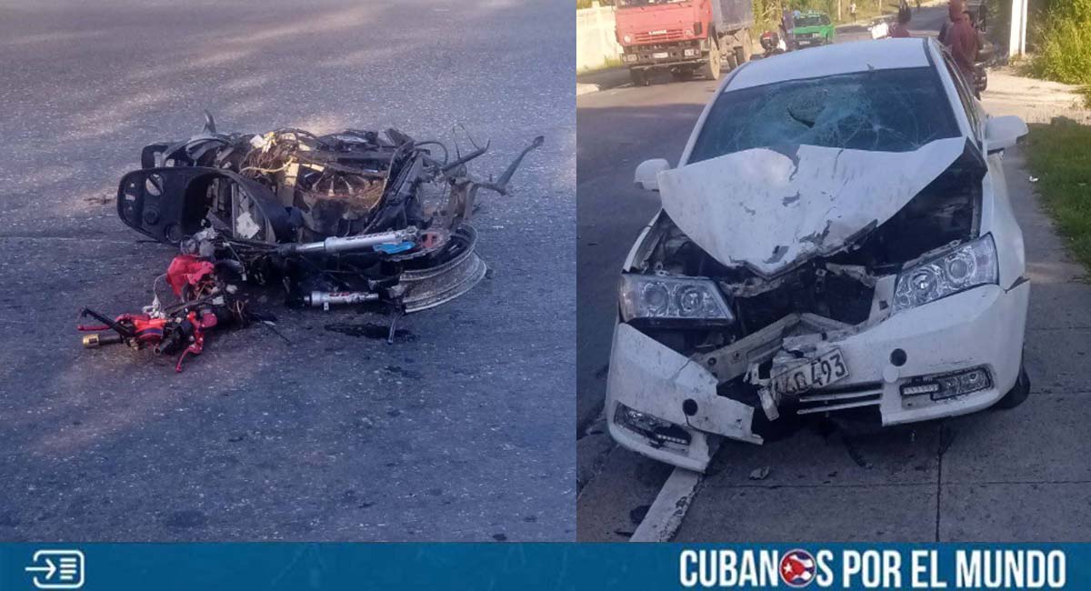 Accidente entre moto y carro deja a un herido grave en La Habana