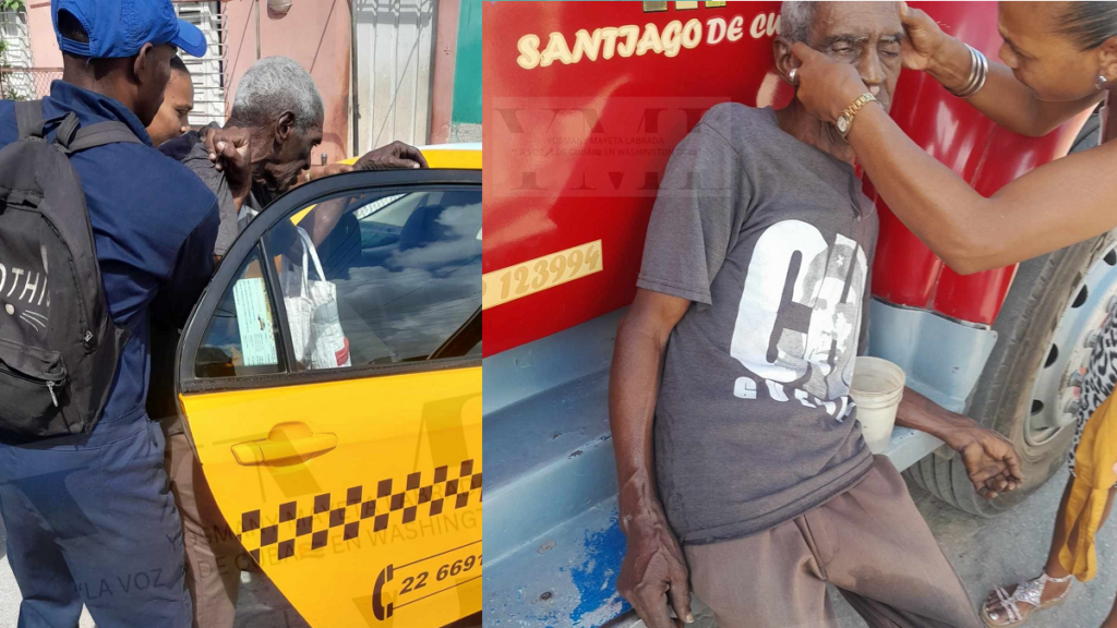 Anciano cubano se desmaya en la placita de Altamira en Santiago de Cuba