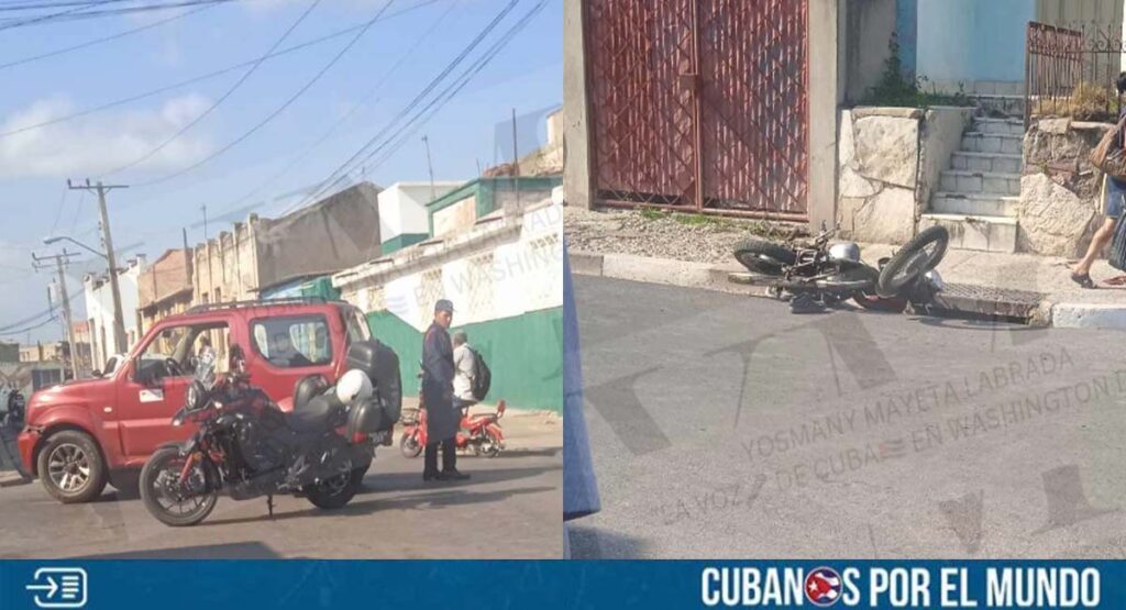 Choque entre moto y carro deja a una persona herida en Santiago de Cuba