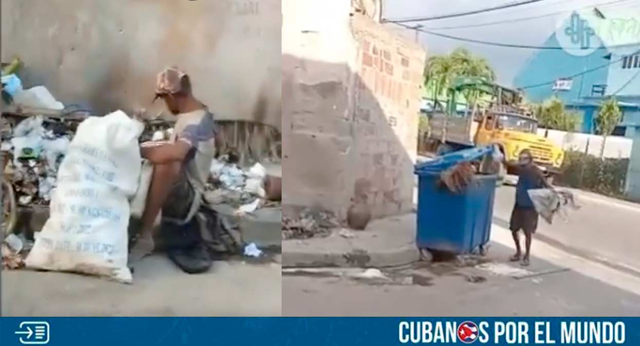 Cada vez se hacen más comunes imágenes de cubanos registrando la basura en busca de alimentos, en medio de la grave crisis que azota a la isla.