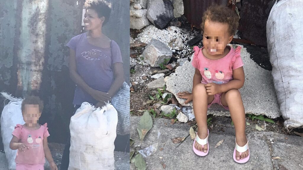 Ayudan a madre e hija que buscaban entre la basura