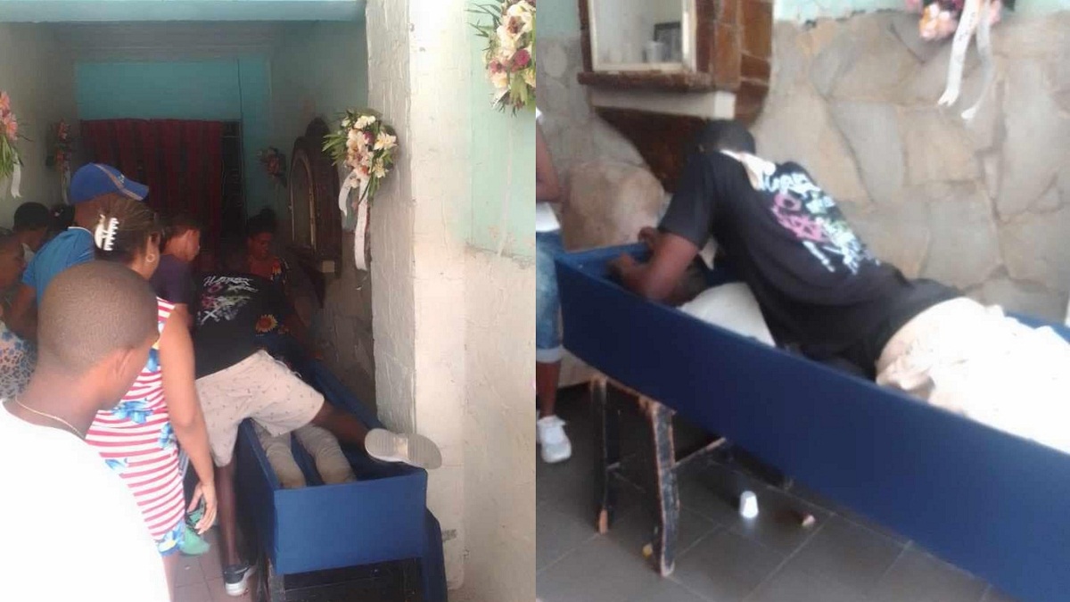 Velan con el ataúd abierto a hombre asesinado a puñaladas en Santiago de Cuba