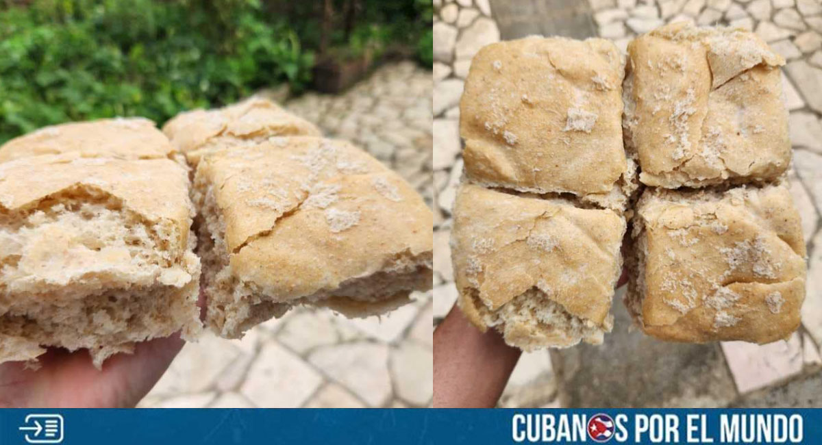 Así es el pan "recién sacado del horno" en Granma: con arena y quién sabe qué otra cosa